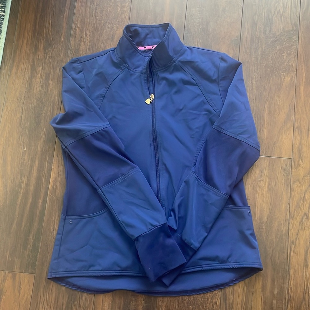 Heartsoul Break on Through Ladies Scrub Jacket - Size S Royal Blue